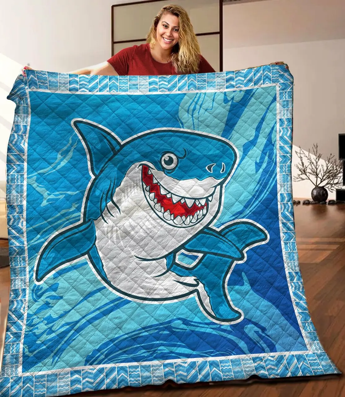 Shark Quilt Blanket C9B300502Hd and Home Decor