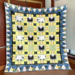 Sheep Flock Pk270549 Quilt Blanket and Home Decor