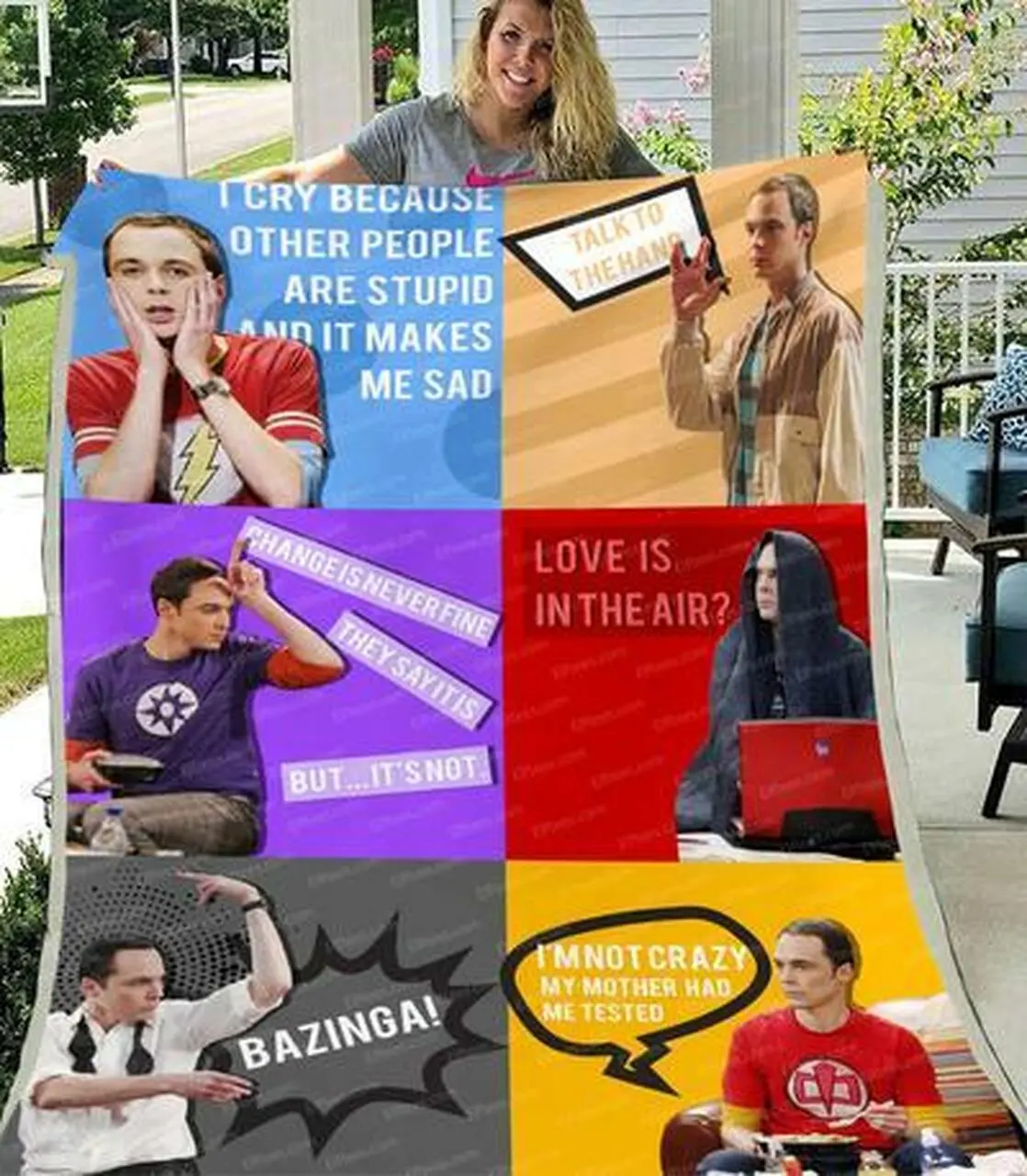 Sheldon Cooper Sofa Bed Throw Fleece Blanket Sherpa Blanket Sbbt01 Quilt and Home Decor