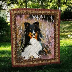 Sheltie Floral Cl10100226Mdq Quilt Blanket and Home Decor