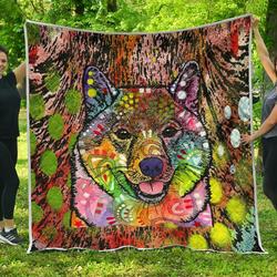 Shiba Inu Premium Quilt - Dean Russo Art and Home Decor