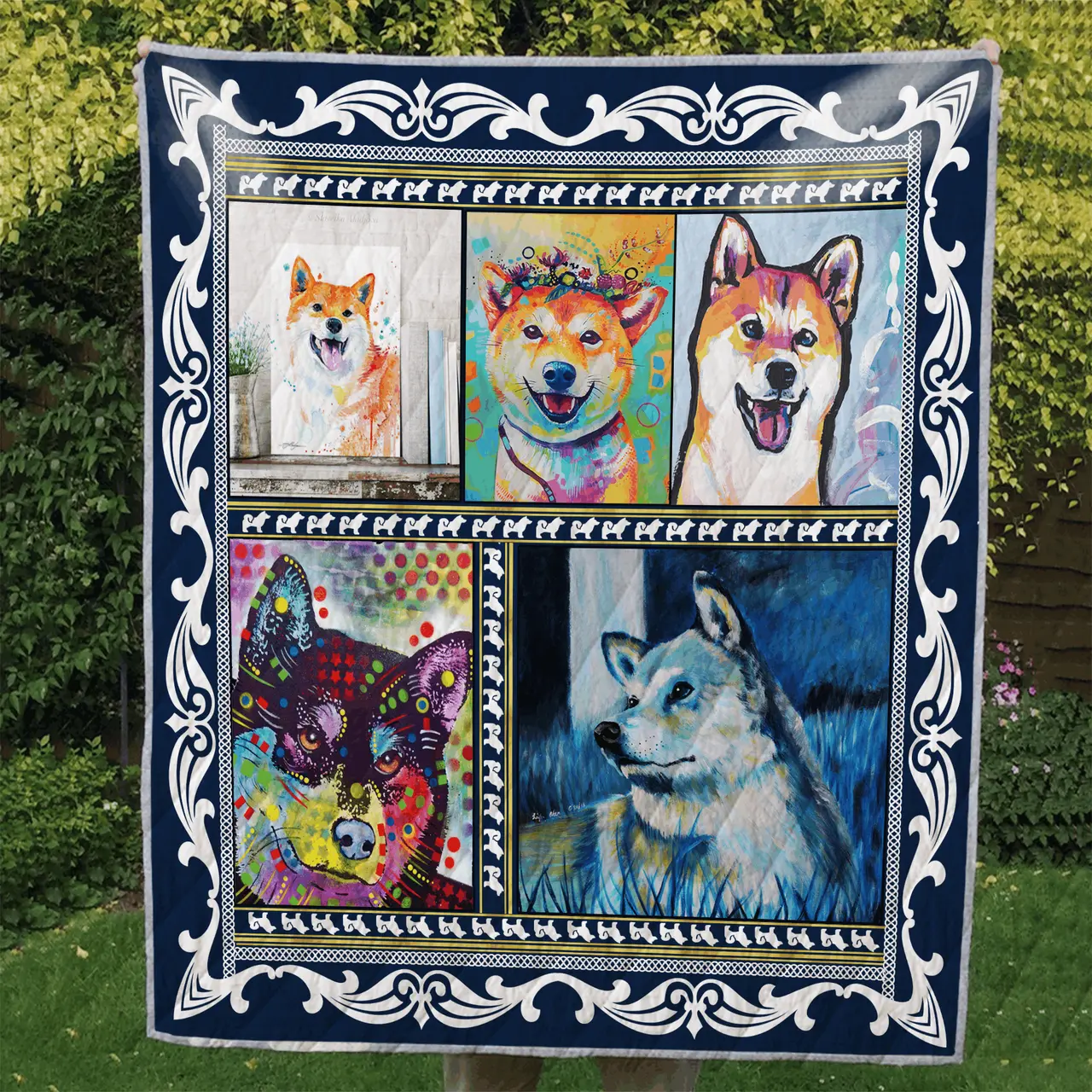 Shiba Inu Quilt Blanket Dhc150120557Td and Home Decor