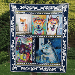 Shiba Inu Quilt Blanket Dhc150120557Td and Home Decor