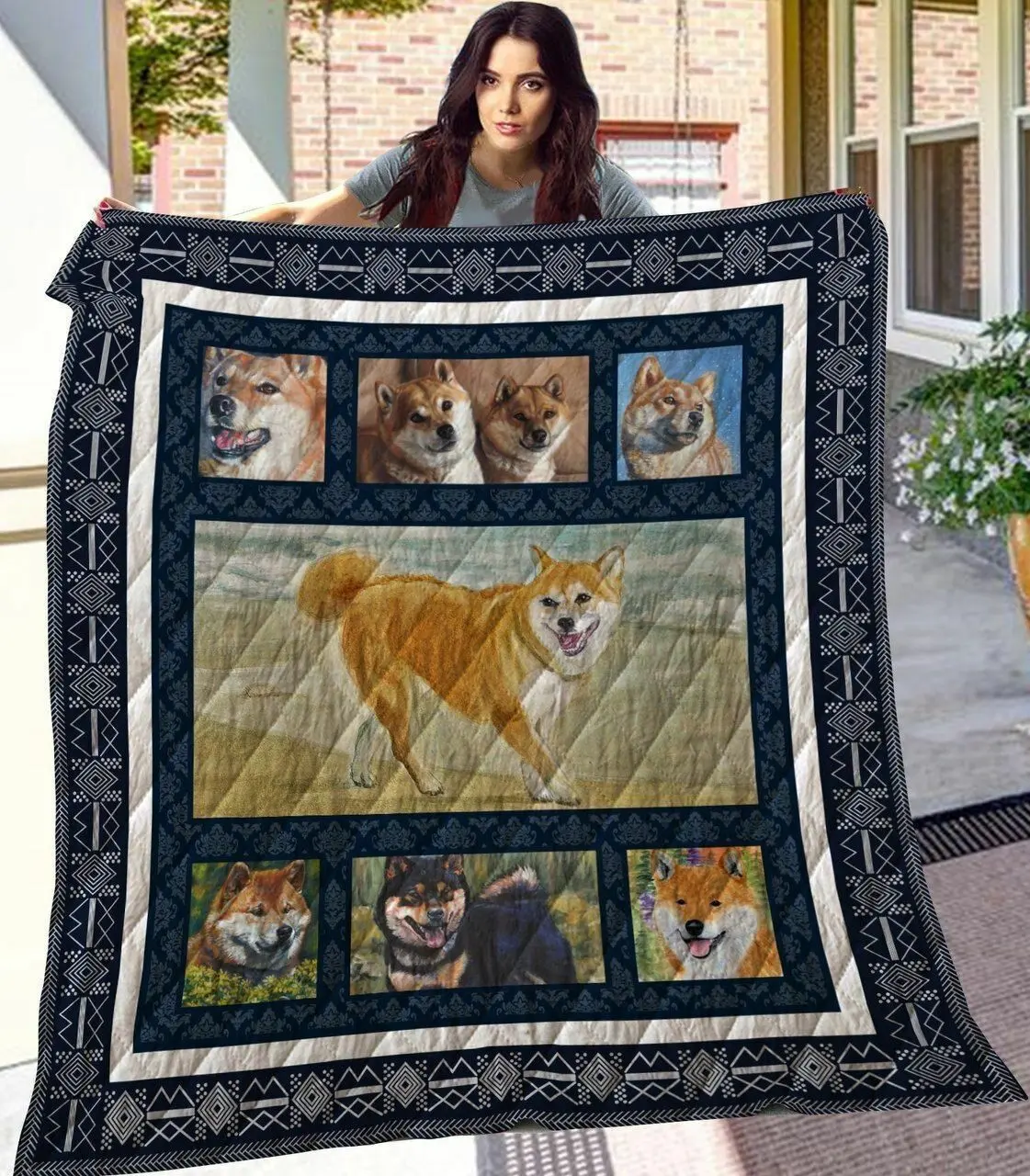Shiba Inu Quilt Tdhas and Home Decor
