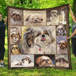 Shih Tzu Cute Shih Tzu 1112 Quilt Blanket Christmas Christmas Gifts Merry Christmas Holiday Gifts Gift Dhc03011669Dd and Home Decor