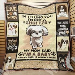 Shih Tzu Dog Clt1211011H Quilt Blanket and Home Decor