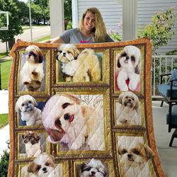 Shih Tzu Quilt Blanket and Home Decor
