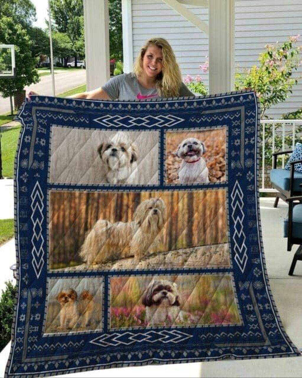 Shih Tzu Quilt Blanket Dhc13122901Vt and Home Decor