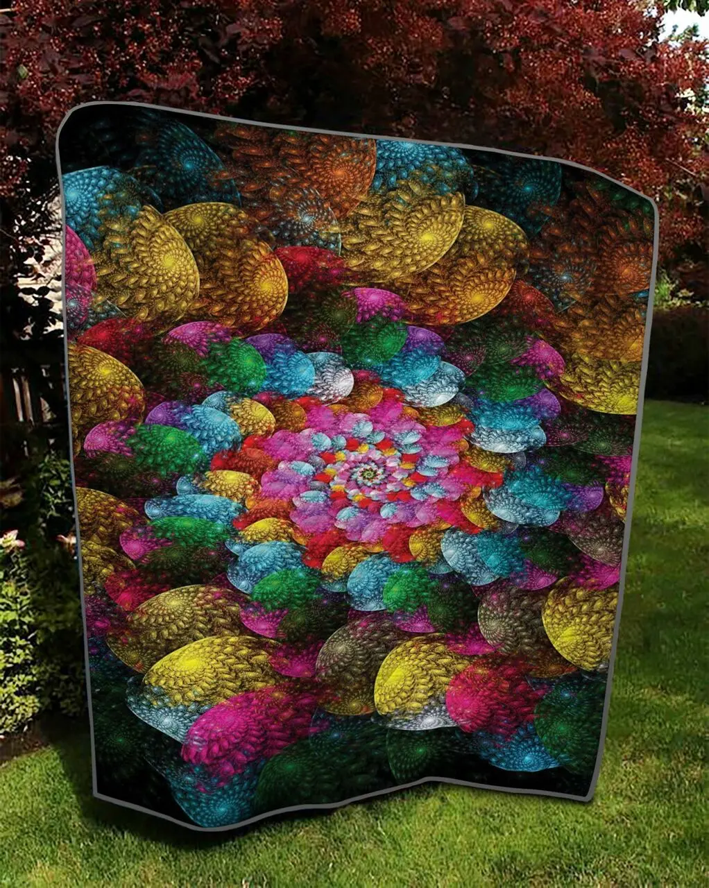 Shining Flowers Hb Quilt Tdhdt and Home Decor