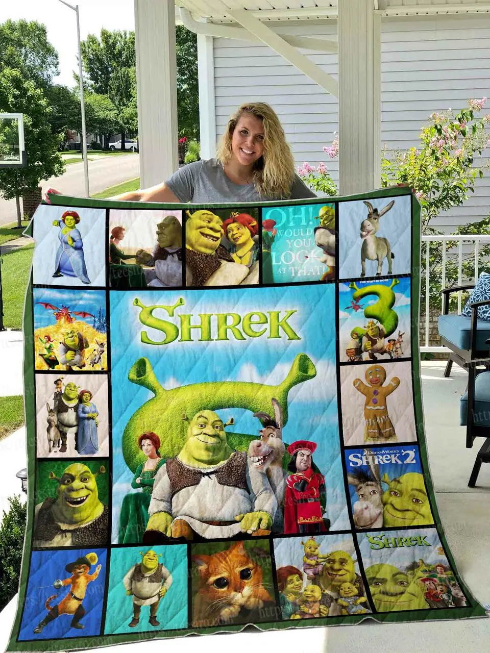 Shrek Quilt Blanket 02 and Home Decor