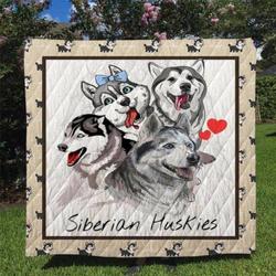Siberian Huskies Quilt Tdhxu and Home Decor