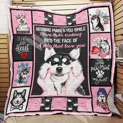 Siberian Husky Dog Hur Quilt Cysija and Home Decor