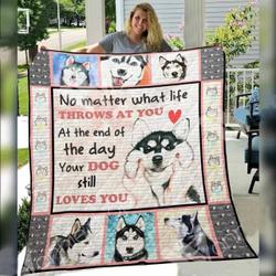 Siberian Husky Dog O Quilt Ps and Home Decor