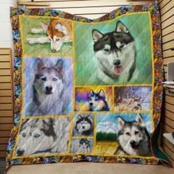Siberian Husky Quilt Blanket Luk64Z Dhc0301965Dd and Home Decor
