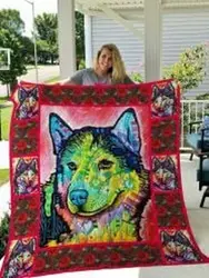 Siberian Husky Quilt Blanket Lukw3N Dhc0301837Dd and Home Decor