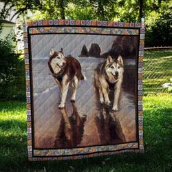 Siberian Husky Walking Quilt Blanket Dhc09122024Dd and Home Decor