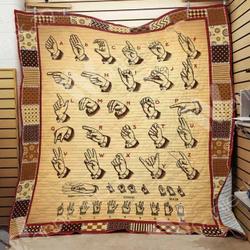 Sign Language O Quilt Hr and Home Decor