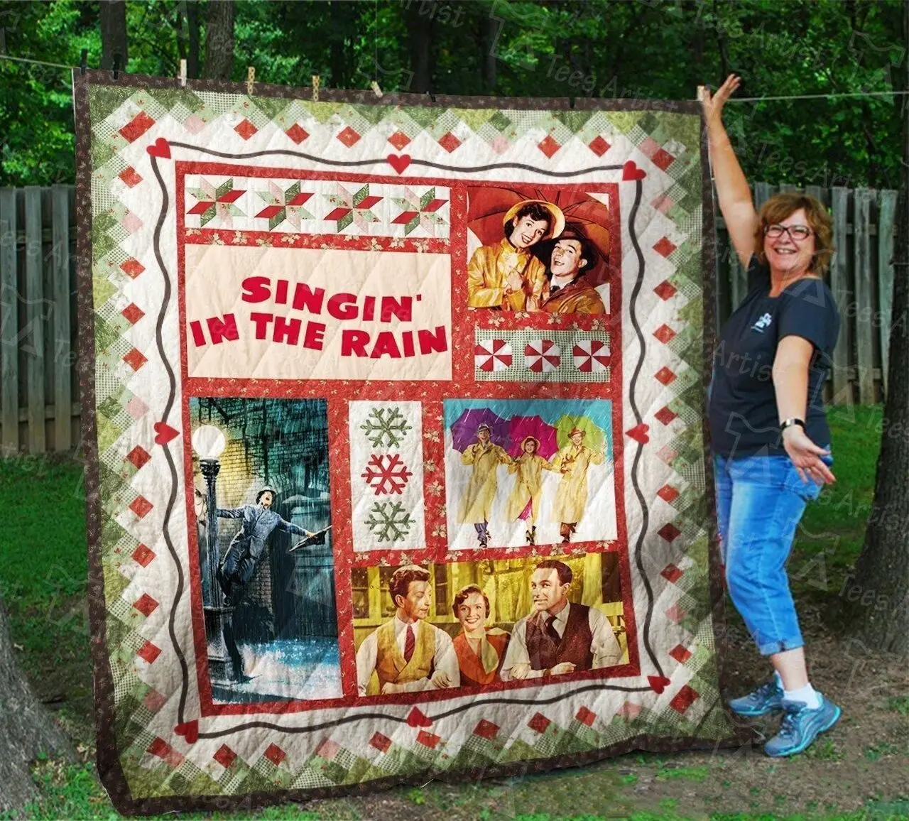 Singin In The Rain Quilt Blanket 01900 and Home Decor
