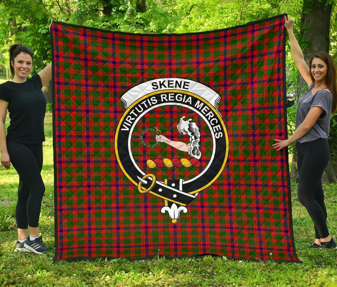 Skene Modern Tartan Clan Badge Premium Quilt Th8 Home Decor Quilt and Home Decor