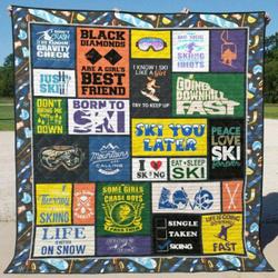 Ski Quilt Blanket  Quilt and Home Decor