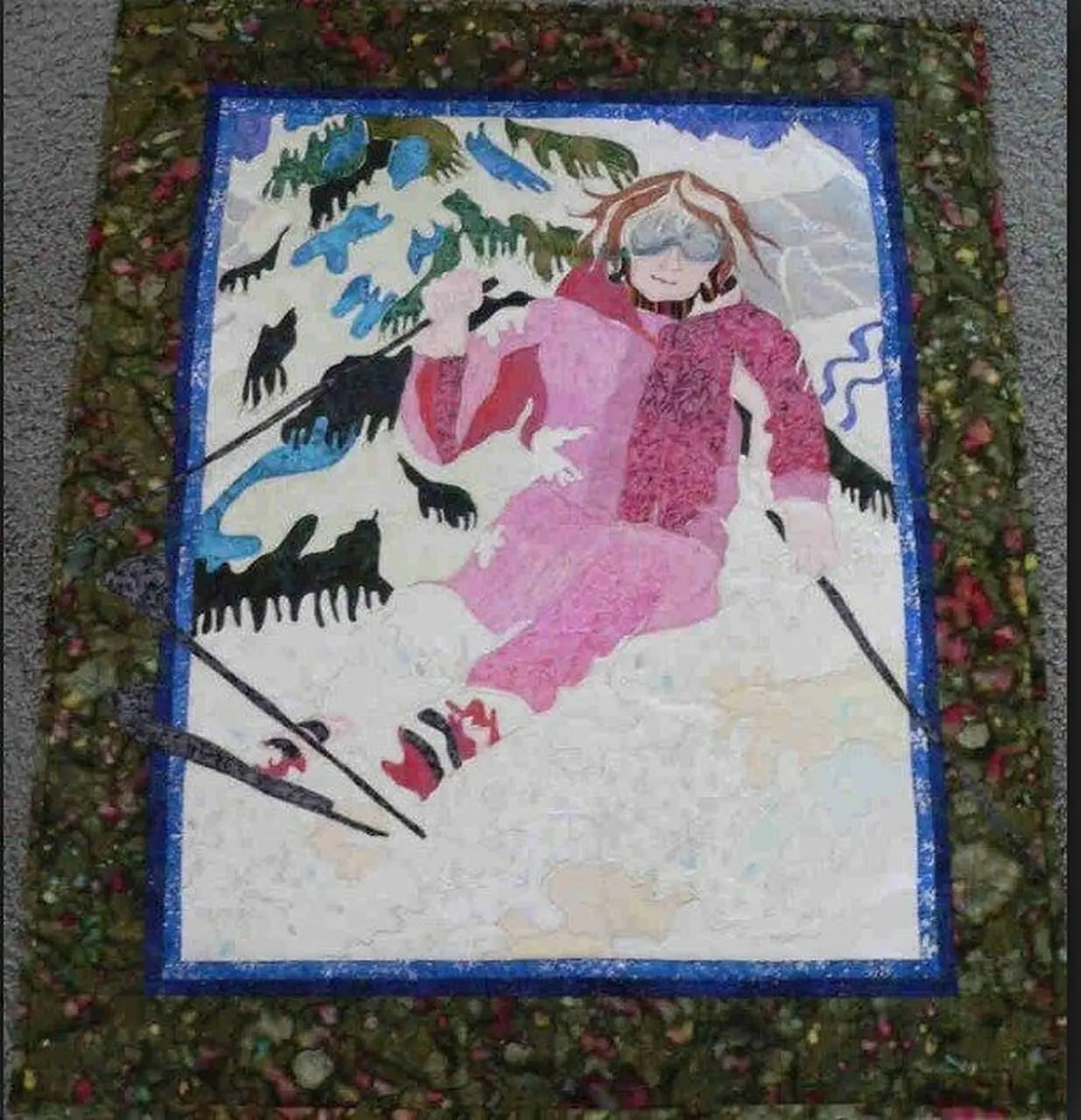 Skiing Cla1810488Q Quilt Blanket and Home Decor