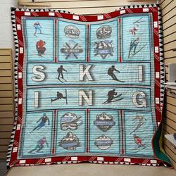 Skiing Team Clt190673 Quilt Blanket and Home Decor