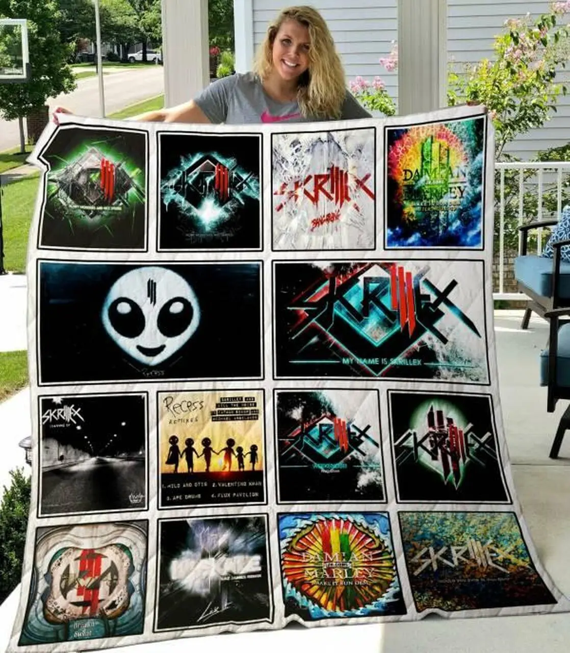 Skrillex Quilt Blanket Limited Quilt Blanket and Home Decor
