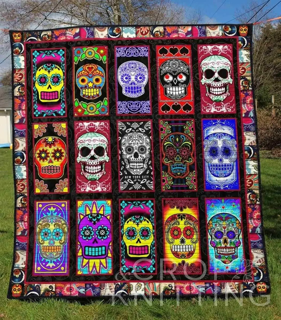 Skull 26 Blanket Th1307 Quilt and Home Decor