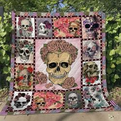 Skull BI030802C TBG Quilt Blanket and Home Decor