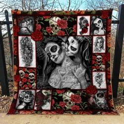 Skull Bi190702B Tbg Quilt Blanket and Home Decor