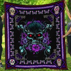 Skull Bi260704B Tbg Quilt Blanket and Home Decor