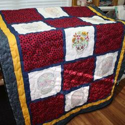 Skull Cla260643 Quilt Blanket and Home Decor