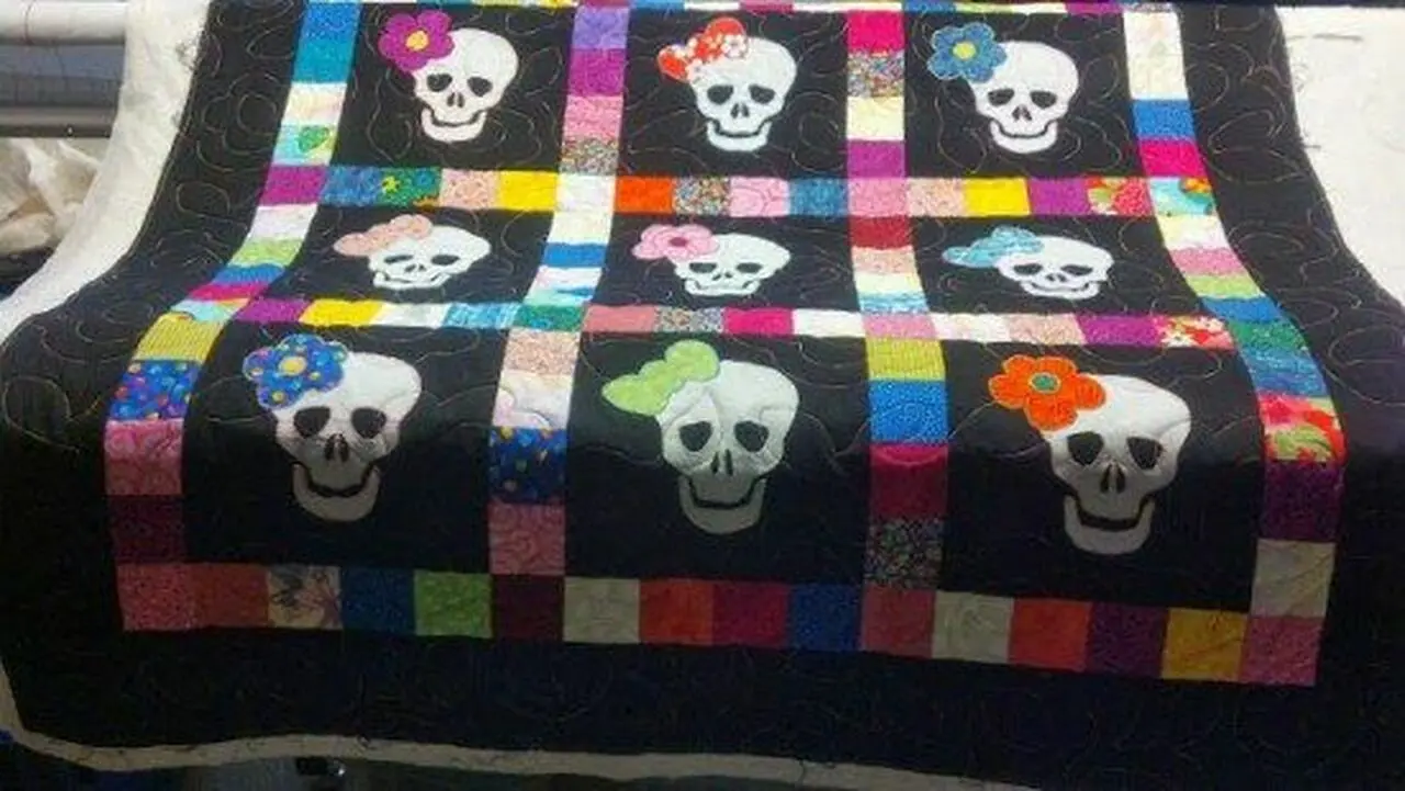 Skull Cla260678 Quilt Blanket and Home Decor