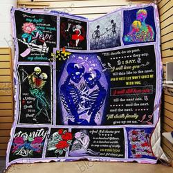 Skull Couple Cl18100648Mdq Quilt Blanket and Home Decor