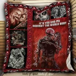Skull Couple Cl2100455Mdq Quilt Blanket and Home Decor