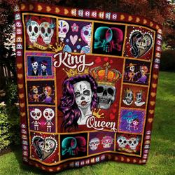 Skull Couple Quilt Blanket Aaa230701Ta and Home Decor