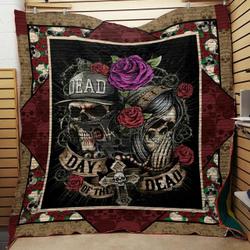 Skull Day Of The Dead Quilt Blanket Dhc04012004Dd and Home Decor