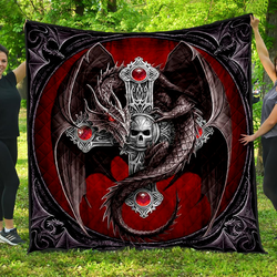 Skull Dragon Quilt  02568  Quilt and Home Decor