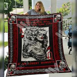 Skull Husband And Wife Awesome E Quilt Derqlg and Home Decor