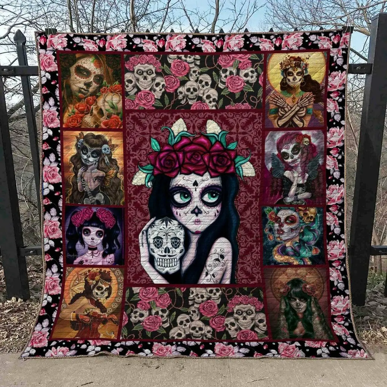 Skull Li030803B Tbg Quilt Blanket and Home Decor