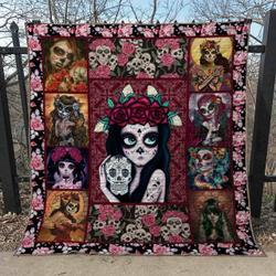 Skull Li030803B Tbg Quilt Blanket and Home Decor