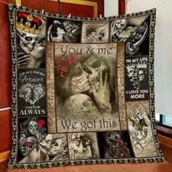 Skull Lmc111130 Quilt Blanket and Home Decor