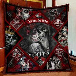Skull Lmc111131 Quilt Blanket and Home Decor