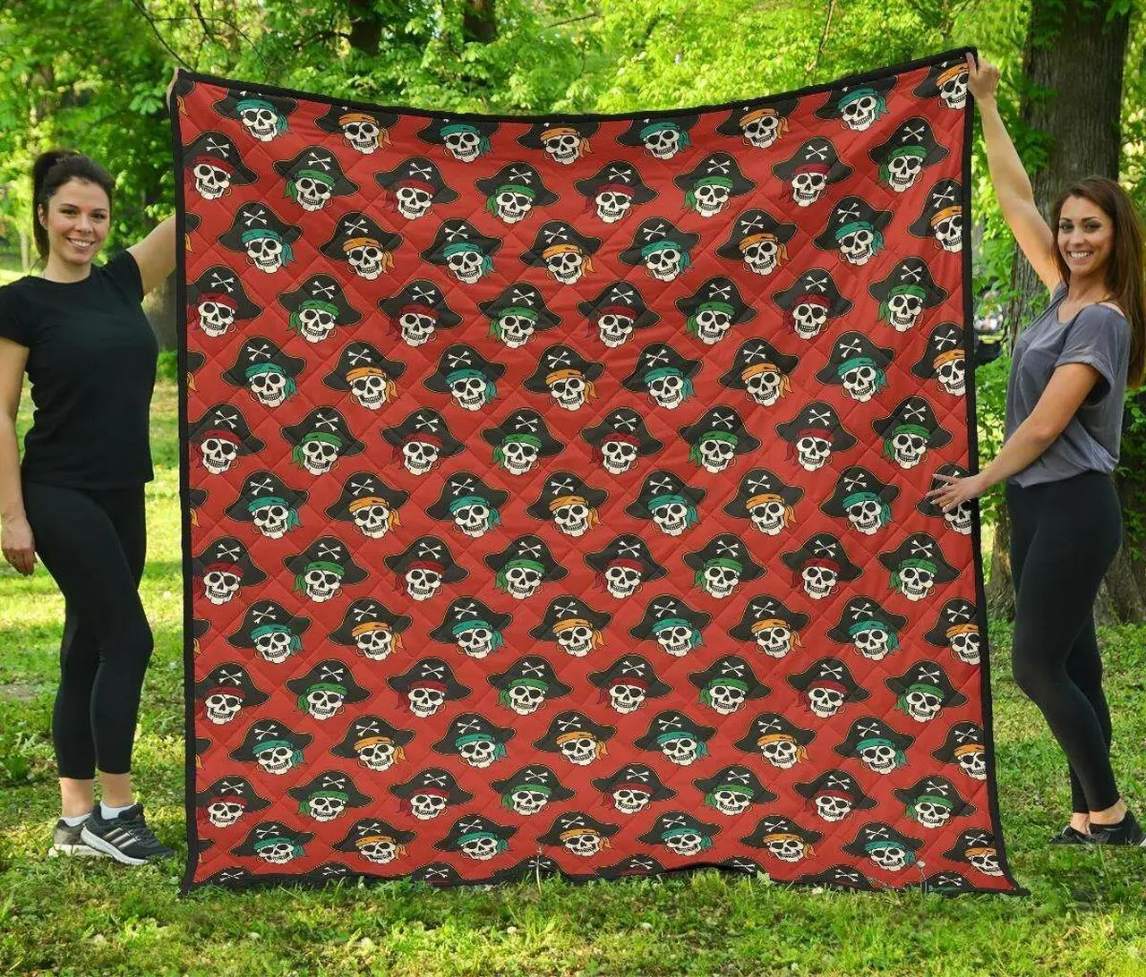 Skull Pirate Cl12100607Mdq Quilt Blanket and Home Decor