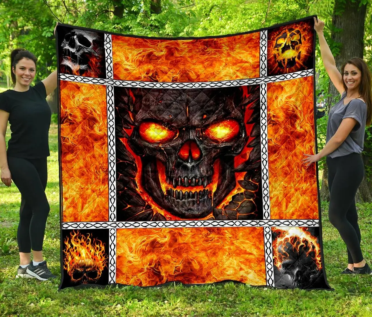 Skull Quilt 01992 Quilt and Home Decor