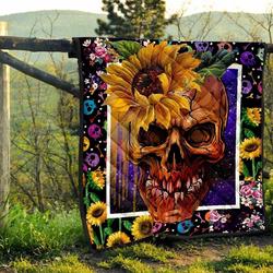 Skull Quilt Blanket Dhc0712203Vt and Home Decor