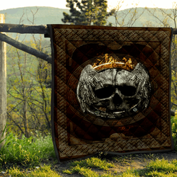 Skull Quilt Blanket Dhc0712214Vt and Home Decor