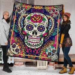Skull Quilt Blanket Dhc09121449Dd and Home Decor
