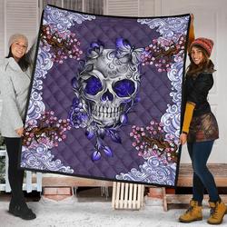 Skull Quilt Blanket Dhc09121455Dd and Home Decor