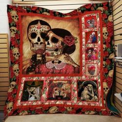 Skull Quilt Blanket Dhc13121622Vt and Home Decor